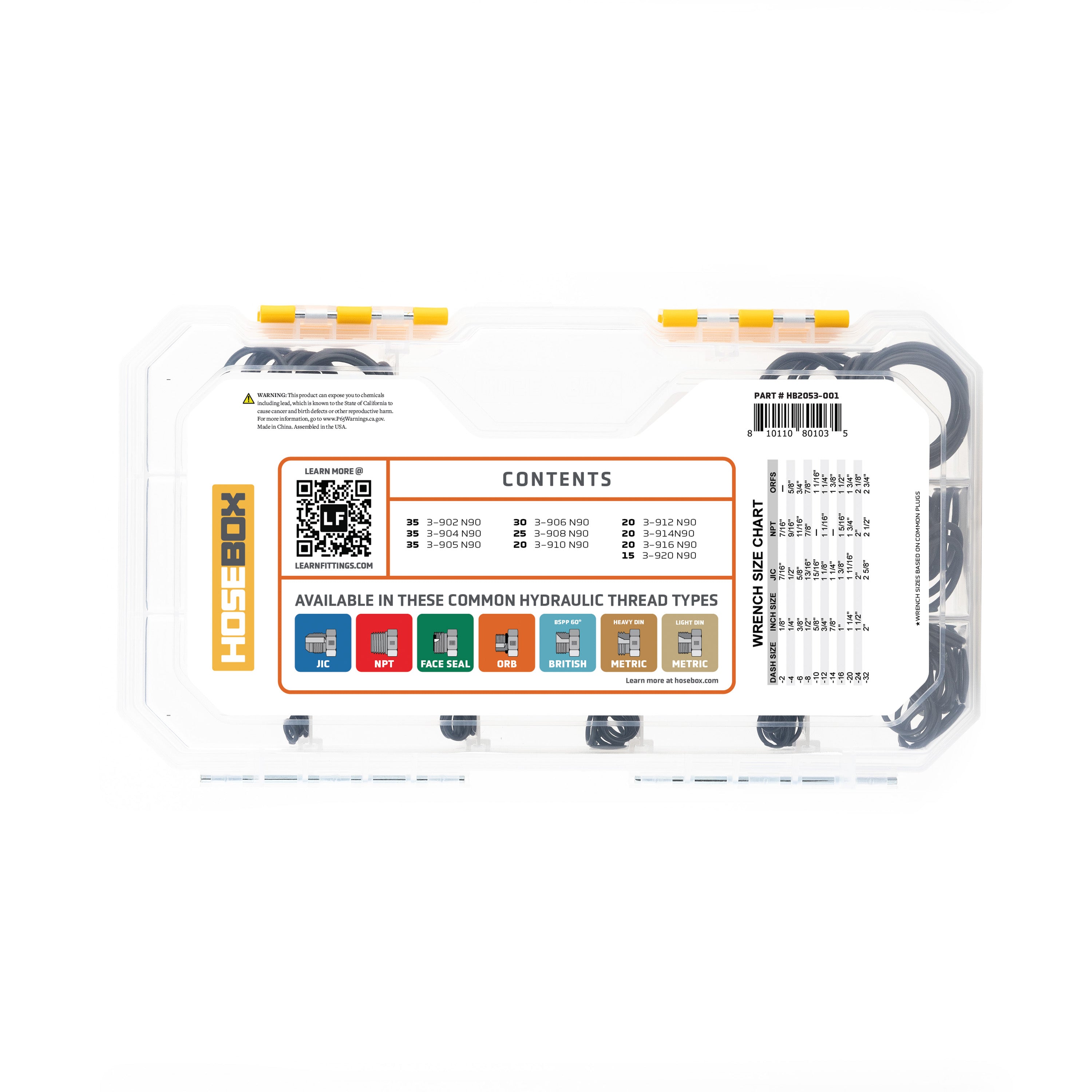 FACE SEAL (ORFS) ORing Kit 180 pcs.