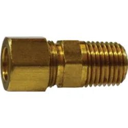 00063 - 0402 Ball Check Valve, 1/4 x 1/8 in Nominal, Compression x MNPTF, Brass Body - GetHydraulics.com