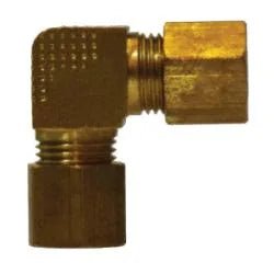 00065 - 12 90 deg Union Elbow, 3/4 in Compression x 3/4 in Compression, Brass - GetHydraulics.com