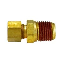 00068 - 1006 - 001 Connector, 5/8 - in Compression x 3/8 - in Male NPTF, Brass w/ sealant - GetHydraulics.com