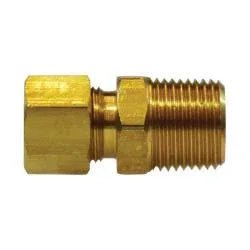 00068 - 1008 Adapter, 5/8 - in Compression x 1/2 - in Male NPTF, Brass - GetHydraulics.com