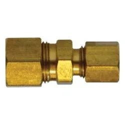 00082 - 1006 Reducing Union, 5/8 in Compression x 3/8 in Compression, Brass - GetHydraulics.com