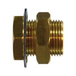00397 - 06PH Bulkhead Long Anchor Connector, 3/8 in FNPTF x 3/8 in FIP, 1 - 5/16 in, Brass - GetHydraulics.com