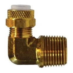 02669 - 0504 Elbow, 5/16 in Tube OD x 1/4 in Male NPTF, Brass - GetHydraulics.com