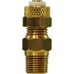 02692 - 0604 Quick Disconnect Adapter, 3/8 in Flareless x 1/4 in Flareless, Brass - GetHydraulics.com