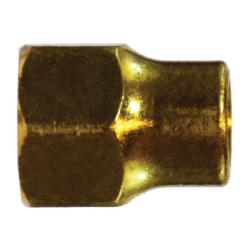 04016 - 03 Hex Long Nut, 3/16 in SAE 45 deg Female Flared, Brass - GetHydraulics.com