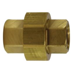 06104 - 08 - 004 Pipe Union, 1/2 in FNPTF x 1/2 in FNPTF, 1.79 in, Brass - GetHydraulics.com