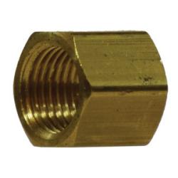 06108 - 02 Barstock Cap, 1/8 in FNPTF, 0.47 in, Brass - GetHydraulics.com