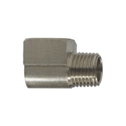 06116 - 02 - 003 90 - deg Street Elbow, 1/8 - in Male NPT x 1/8 - in Female NPT, Nickel - Plated Brass - GetHydraulics.com