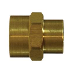 06119 - 0806 Light Pattern Reducing Coupling, 1/2 in FNPTF x 3/8 in FNPTF, 1.19 in, Brass - GetHydraulics.com