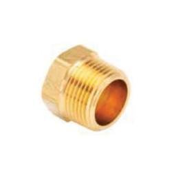 06121 - 16 Hex Head Plug, 1 in MPT, 1.16 in, Brass - GetHydraulics.com