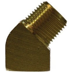 06124 - 06 - 001 45 deg Street Elbow, 3/8 in NPTF x 3/8 in NPTF, Brass - GetHydraulics.com