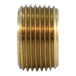06140 - 1208CP Face Bushing, 3/4 in MPT x 1/2 in FPT, 0.64 in, Nickel - Plated Brass - GetHydraulics.com