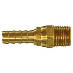 07003 - 0404GP Swivel Adapter, 1/4 in Hose Barbed x 1/4 in MNPTF, Brass - GetHydraulics.com
