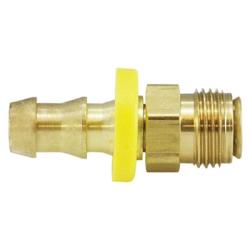 07206 - 0403 Swivel Adapter, 1/4 in Push - On Hose Barbed x 3/16 in Male Inverted Flared, Brass - GetHydraulics.com