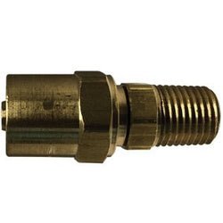 07217 - 061208 Reusable Swivel, 3/8 in Hose x 1/2 in MNPTF, Brass - GetHydraulics.com