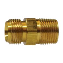 07654 - 0608 Male Ball Seat Adapter, 3/8 - in Male NPSM x 1/2 - in Male NPTF, Brass - GetHydraulics.com
