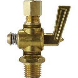 09201 - 0504 Shut - Off Cock, 5/16 x 1/4 in Nominal Pipe, Compression x MIP, Brass Body - GetHydraulics.com