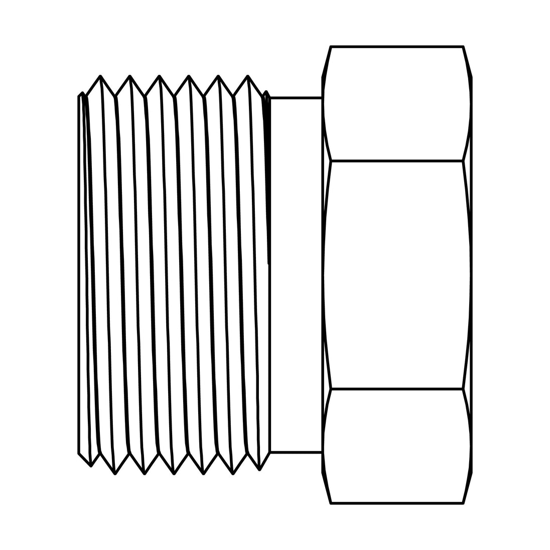 100-02 Inverted Flare Nut-Brass