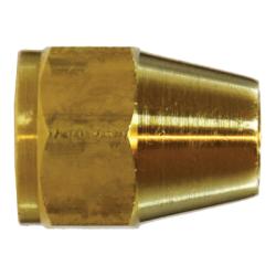 10017L Light Pattern Hex Short Rod Nut, 3/8 - in SAE 45 - deg Flare, Brass - GetHydraulics.com
