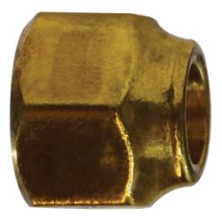 10047 Extra Heavy Hex Short Forged Nut, 3/8 - in SAE 45 - deg Flare, Brass - GetHydraulics.com