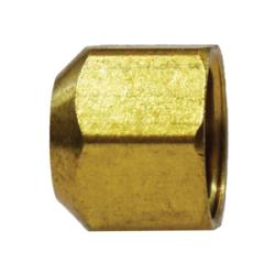 10075HD Hex Cap, 1/4 in Female 45 deg Flared, Brass - GetHydraulics.com