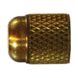 10081 Finger Tightening Cap, 1/4 - in 45 - deg SAE Flared Tube, Brass - GetHydraulics.com