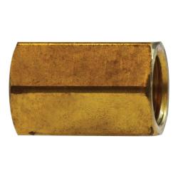 10135 Hex Union, 1/4 - in Female Flared x 1/4 - in Female Flared, Brass - GetHydraulics.com