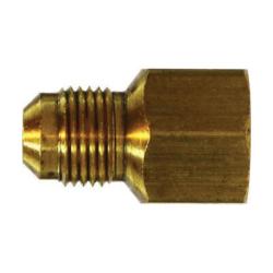 10222 Adapter, 1/8 in SAE 45 deg Flared x 1/8 in FPT, Brass - GetHydraulics.com