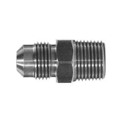 10261SS SAE 45 - deg Flare Adapter, 5/16 - in Male Flared x 3/8 - in Male NPT, Stainless Steel - GetHydraulics.com