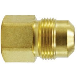 10264WT Adapter, 3/8 in SAE 45 deg Flared x 3/8 in FPT, Brass - GetHydraulics.com