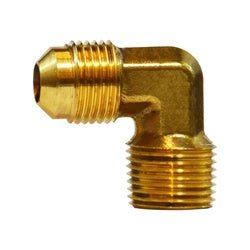 10286L 90 - deg Light Pattern Male Elbow, 1/4 - in Male Flared x 1/8 - in Male NPTF, Brass - GetHydraulics.com