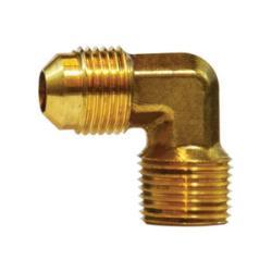 10304 90 - deg Elbow, 5/8 - in Male Flared x 3/4 - in Male NPTF, Brass - GetHydraulics.com