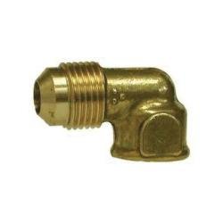 10324B 90 deg Barstock Elbow, 1/2 in Male Flared x 3/8 in FPT, Brass - GetHydraulics.com