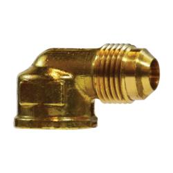 10330 90 deg Elbow, 3/4 in Male Flared x 1/2 in FNPTF, Brass - GetHydraulics.com