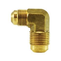 10421 90 deg Reducing Elbow, 5/8 in SAE 45 deg Male Flared x 1/2 in SAE 45 deg Male Flared, Brass - GetHydraulics.com