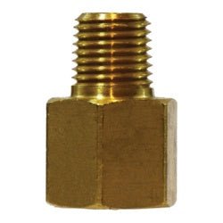 10439 SAE 45deg Flare Adapter, 5/8 - in Female Flare x 1/2 - in MNPTF, Brass - GetHydraulics.com
