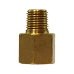 10444 SAE 45deg Flare Adapter, 1/2 - in Female Flare x 1/2 - in Male NPTF, Brass - GetHydraulics.com
