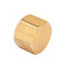 108A - D Pipe Cap, 1/2 in FNPTF, 0.78 in, Brass - GetHydraulics.com