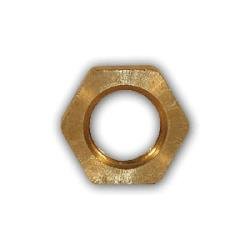 111 - 8 Hex Locknut, 1/2 in NPSL, Brass - GetHydraulics.com