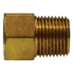 12042 Adapter, 3/16 - in Female Inverted Flared x 1/8 - in Male NPTF, Brass - GetHydraulics.com