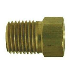 12053 Adapter, 3/16 in Inverted Flared x 1/4 in Male NPTF, Brass - GetHydraulics.com