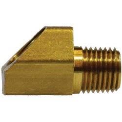 12074 45 - deg Elbow, 5/16 - in Female Inverted Flared x 1/8 - in MNPTF, Brass - GetHydraulics.com