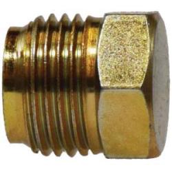 12098 Cored Plug, 3/4 in Inverted Flared, Brass - GetHydraulics.com