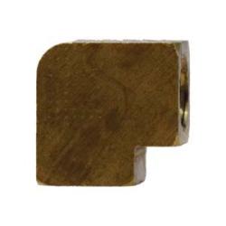 12111 90 - deg Elbow, 5/16 - in Female Inverted Flared x 1/8 - in FNPTF, Brass - GetHydraulics.com