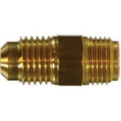 12250 SAE Flare Adapter, 1/4 - in Male SAE Flared x 3/16 - in Male Inverted Flare, Brass - GetHydraulics.com