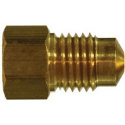 12336 Adapter, 3/16 in Female Inverted Flared x M11 Bubble Male Inverted Flared, Brass - GetHydraulics.com