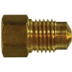 12341 Adapter, 3/16 - in Female Inverted Flared x M12 Male Metric Bubble Flared, Brass - GetHydraulics.com
