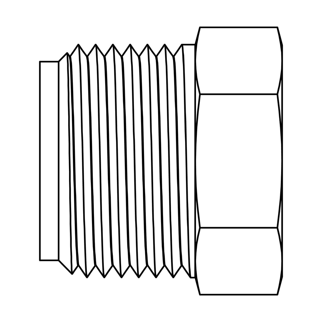 131 - 04 Inverted Flare Plug - GetHydraulics.com
