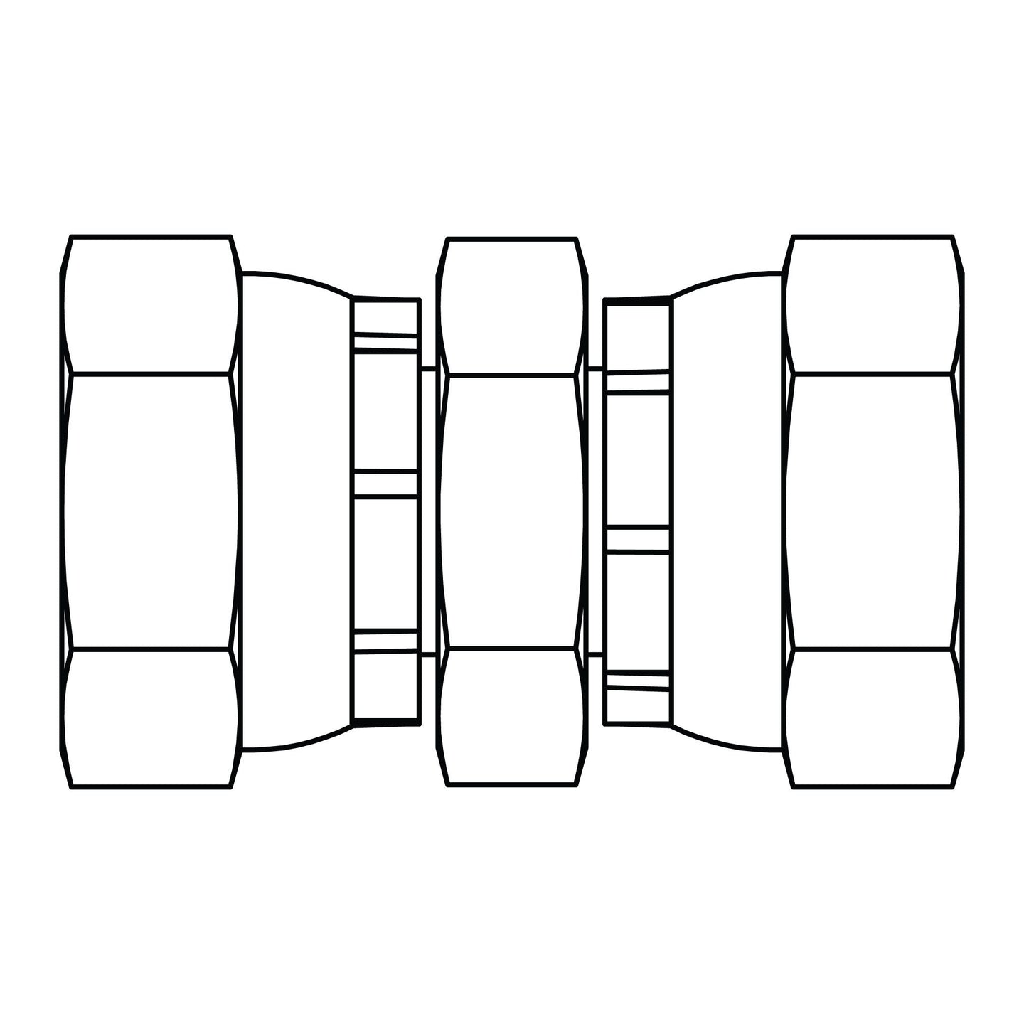 1406 - 20 - 20 Pipe Dual Swivel Union - GetHydraulics.com